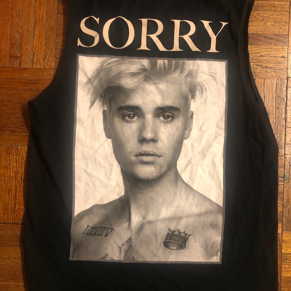 BEIBER SORRY T, MAJOR GRAPHIC ON BACK, MENS MED